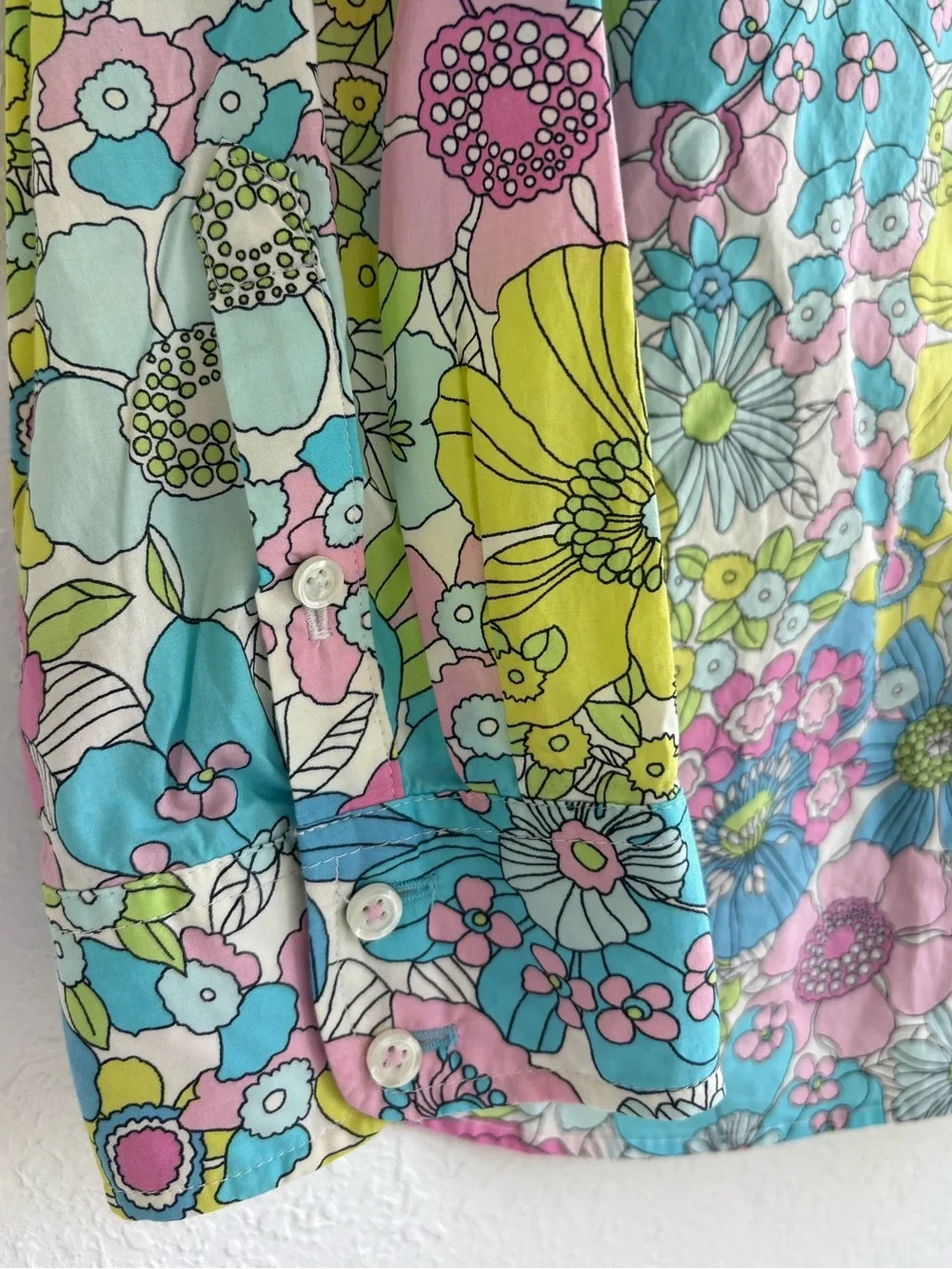 NWT Talbots Classic Cotton Layered Retro 70s Floral Hippie Multicolor Size Large